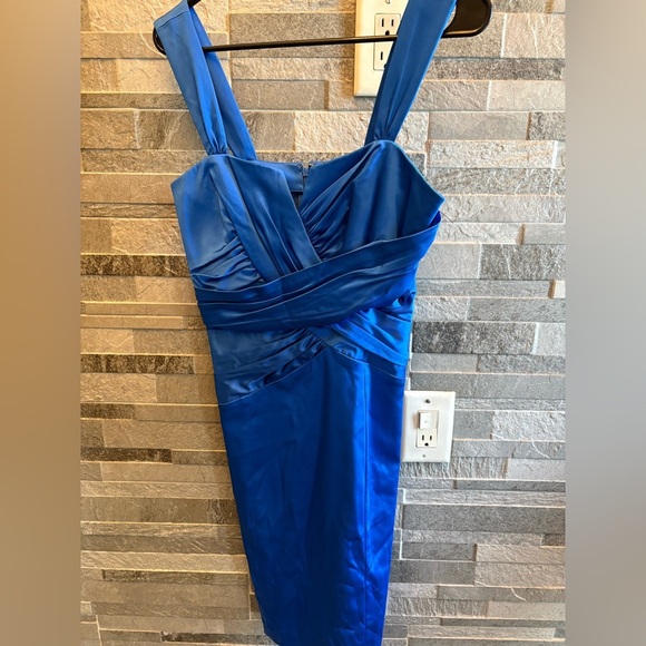 Calvin Klein Dresses & Skirts - Royal Blue Satin Cocktail Dress